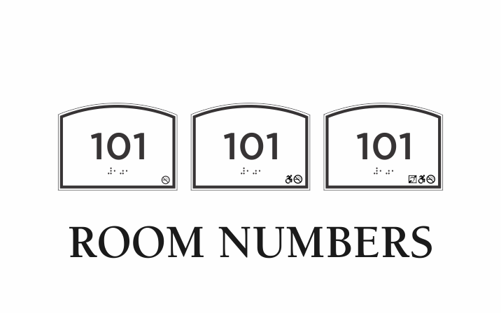 ImageLine Signs Classic Arctop Guest Room Number Signs