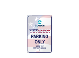Clarion Classic Veterans Parking Sign