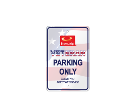 Econolodge Veterans Parking Sign