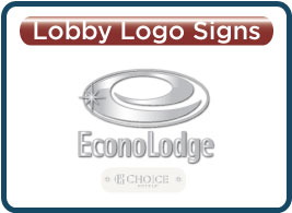 Econolodge Lobby Logo Signs