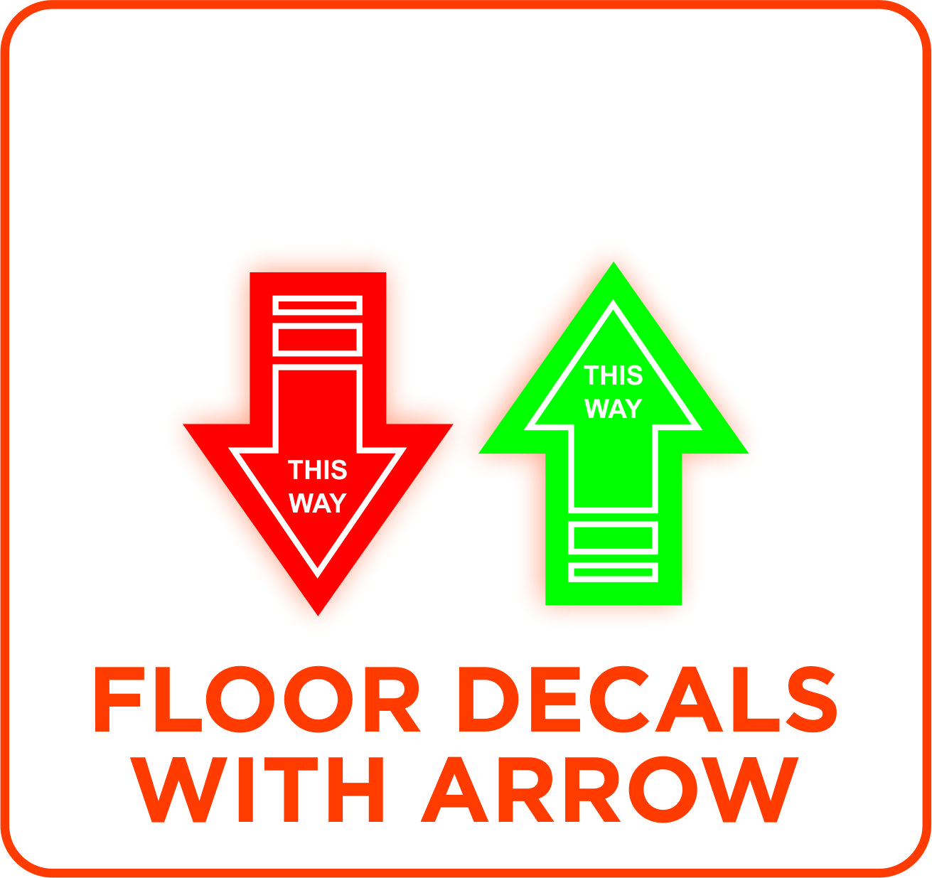 Educational Safety Floor Decals with Arrows