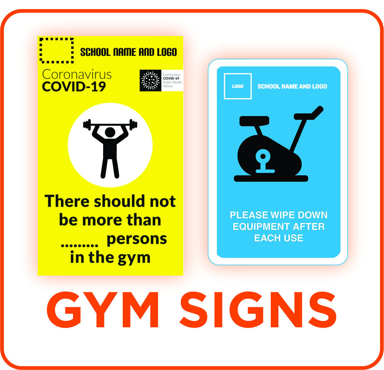 Educational Safety Gym Activities Sign