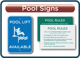 Holiday Inn H4 Pool Signs