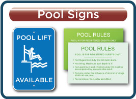 Holiday Inn Standard Pool Signs
