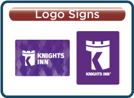 Knights Inn Lobby Logo Signs