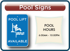 LaQuinta Classic Pool Signs