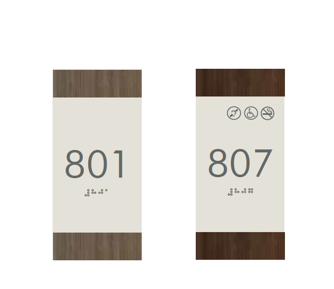 Quality Guest Room Number Signs
