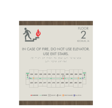 Quality Teakwood Guest Safety Signs