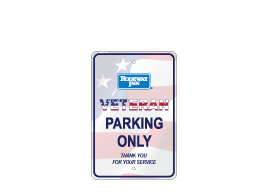 Rodeway Veterans Parking Sign