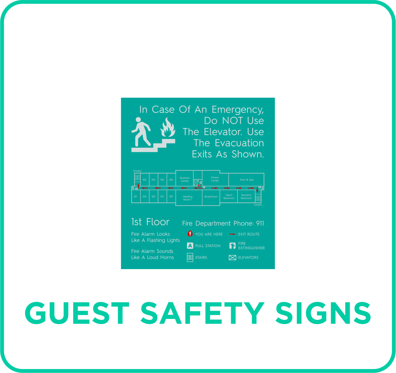 Signature Inn - Guest Safety Signs