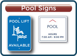 Suburban Pool Signs