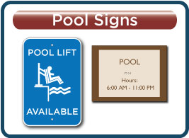 Country Inn & Suites Pool Signs