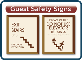 Best Western Plus Classic Frame Guest Safety Signs