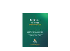 Quality Commitment to Satisfaction Plaque
