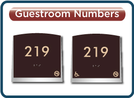 Crowne Plaza Guestroom Number Signs