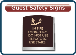 Crowne Plaza Guest Safety Signs