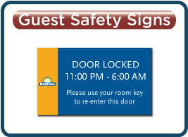 Days Inn Contemporary Guest Safety Signs