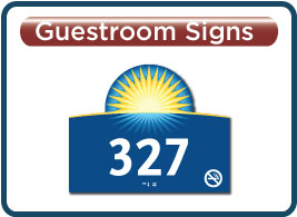 Days Inn Logo Shaped Guest Room Number Signs
