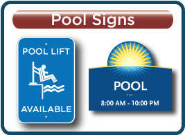 Days Inn Logo Shaped Pool Signs