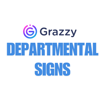 Grazzy Departmental Digital Tipping Signs 