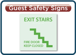 Holiday Inn Standard Guest Safety Signs