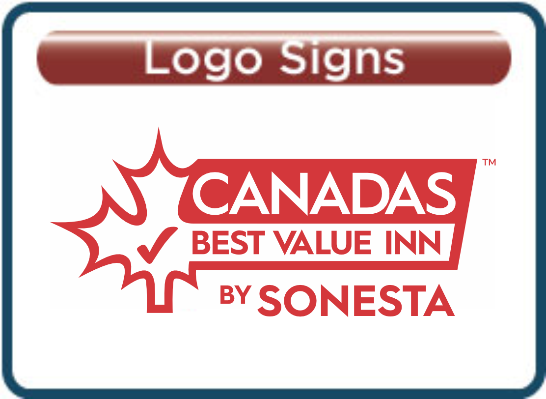 Canadas Best Value Inn Lobby Logo Signs