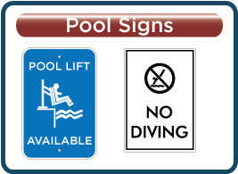Cobblestone Pool Signs