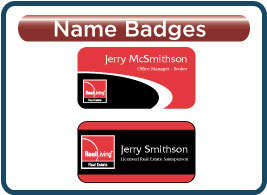 Real Living Name Badges