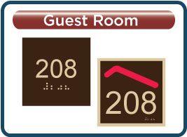 Red Roof Inn Guest Room Number Signs