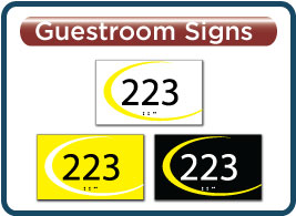 Super 8 Guest Room Number Signs