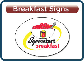 Super 8 Breakfast Signs