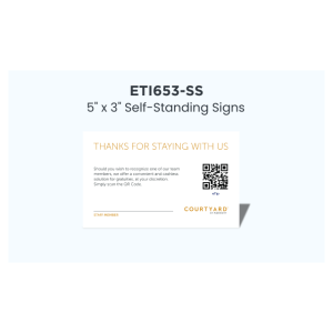 eTip | Gratuity Self-Stands | Individual | 5"x3" | Pack of 25