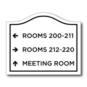 Executive Sign with Accent Plate Three Line Directiona