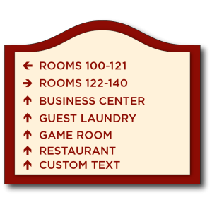 Executive Sign with Accent Plate 7 Line Directional