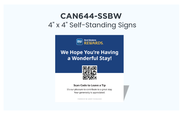CAN644-SSBW Best Western Departmental 4 x 4 Self-Standing Sign